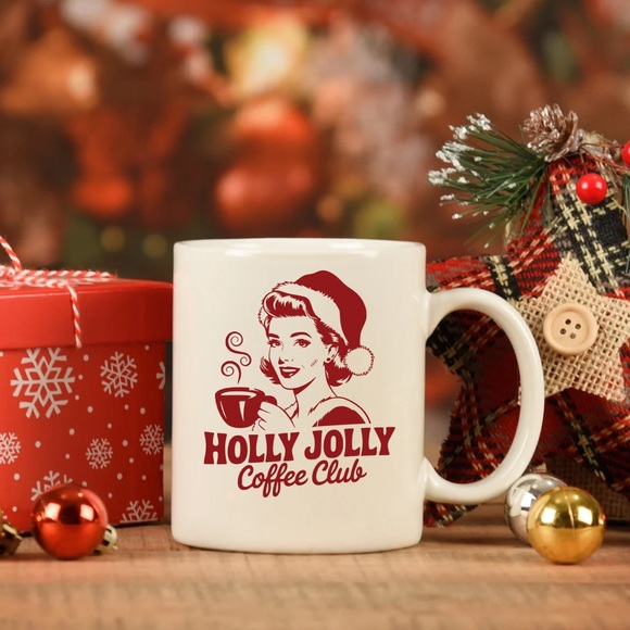 Hand Crafted Other - Holly Jolly Coffee Club Handmade Mug